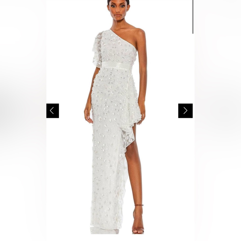 Mac Duggal 93687 - Asymmetrical One Shoulder Strap High Low Dress